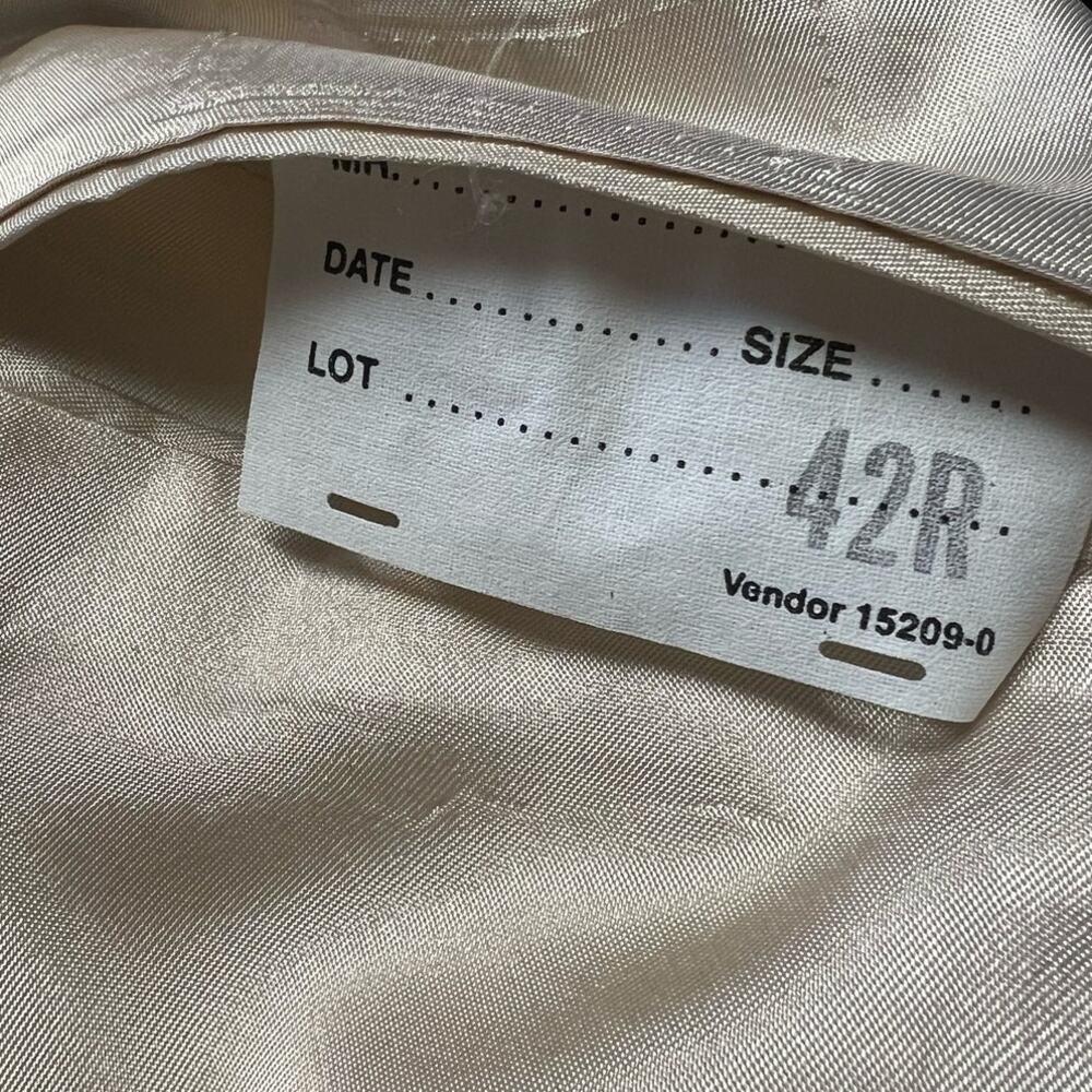 Men’s 42R Khaki Sport Coat Blazer Lightweight Two Button Classic Business Casual - Picture 5 of 10